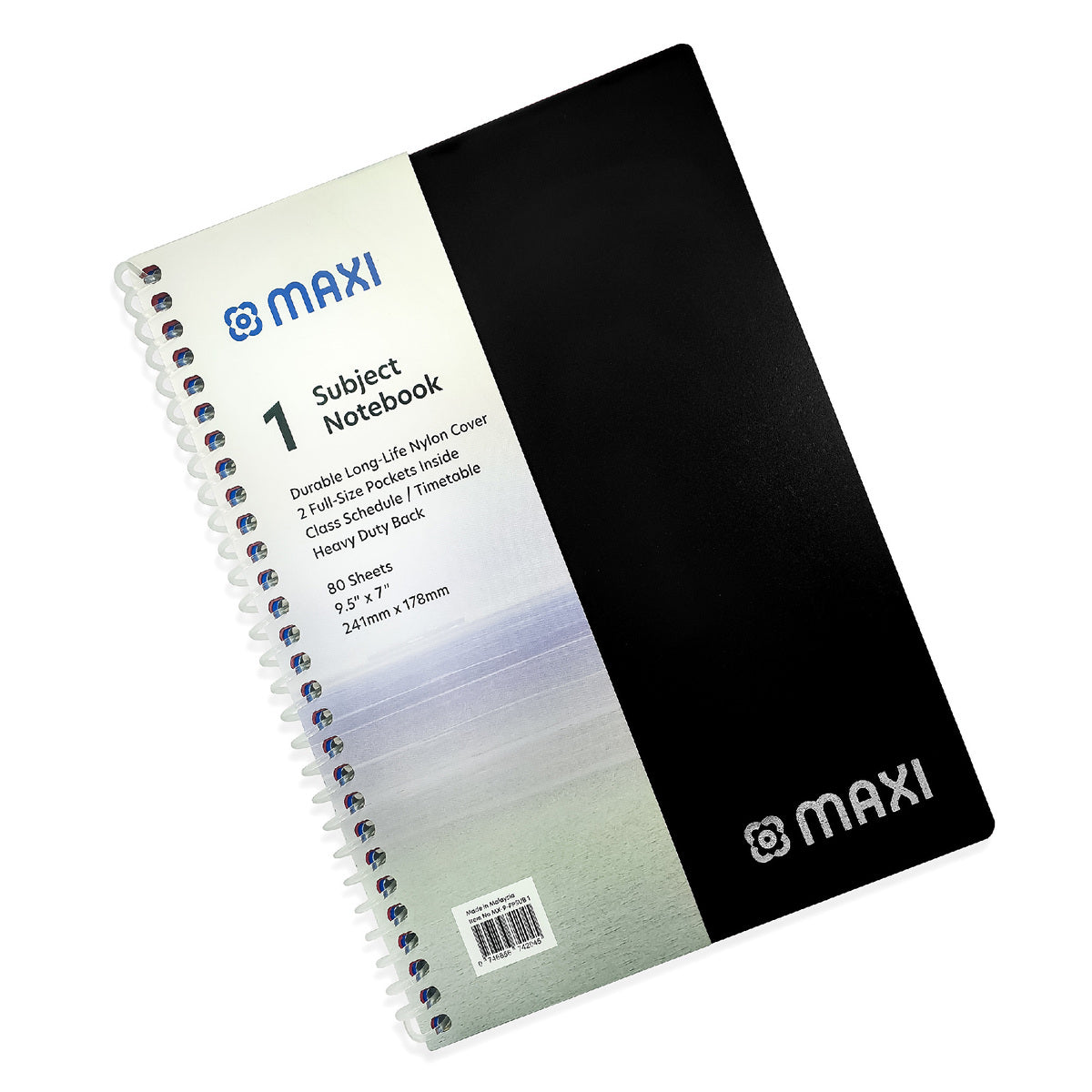 GETIT.QA- Qatar’s Best Online Shopping Website offers MAXI SPIRAL POLYPROPYLENE 1 SUBJECT NOTEBOOK, 9.5 INCH X 7 INCH, 80 SHEETS, ASSORTED COLOURS, MX-9-PPSUB1 at the lowest price in Qatar. Free Shipping & COD Available!