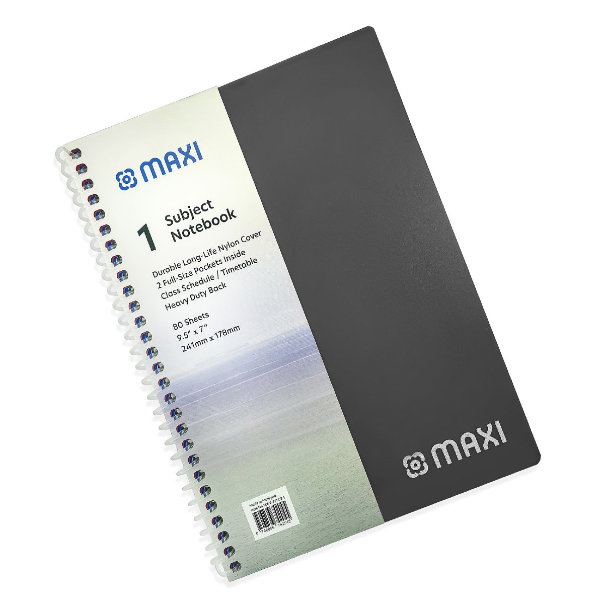 GETIT.QA- Qatar’s Best Online Shopping Website offers MAXI SPIRAL POLYPROPYLENE 1 SUBJECT NOTEBOOK, 9.5 INCH X 7 INCH, 80 SHEETS, ASSORTED COLOURS, MX-9-PPSUB1 at the lowest price in Qatar. Free Shipping & COD Available!