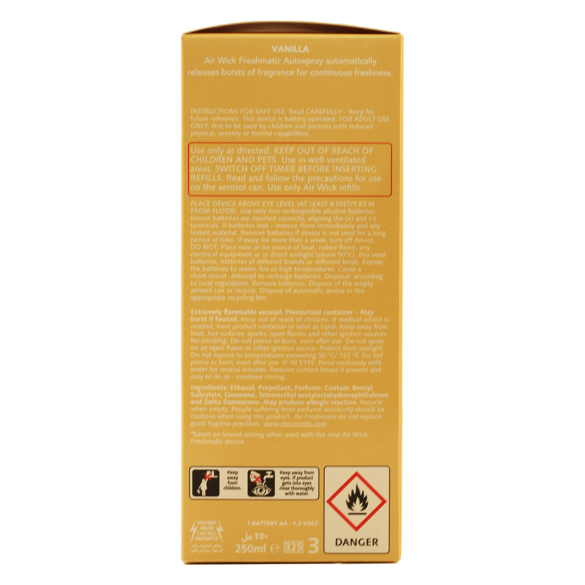 GETIT.QA- Qatar’s Best Online Shopping Website offers AIR WICK FRESHMATIC AUTOSPRAY KIT WITH VANILLA SCENT 250 ML
 at the lowest price in Qatar. Free Shipping & COD Available!