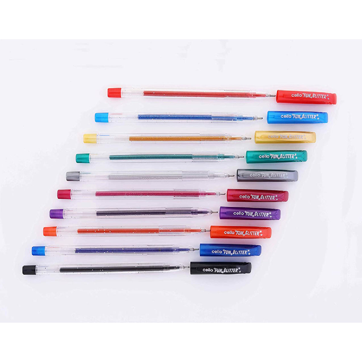 GETIT.QA- Qatar’s Best Online Shopping Website offers CELLO GELTECH FUN GLITTER GEL PEN, PACK OF 10, MULTICOLOUR INK, CE-FGLITTER-10A at the lowest price in Qatar. Free Shipping & COD Available!