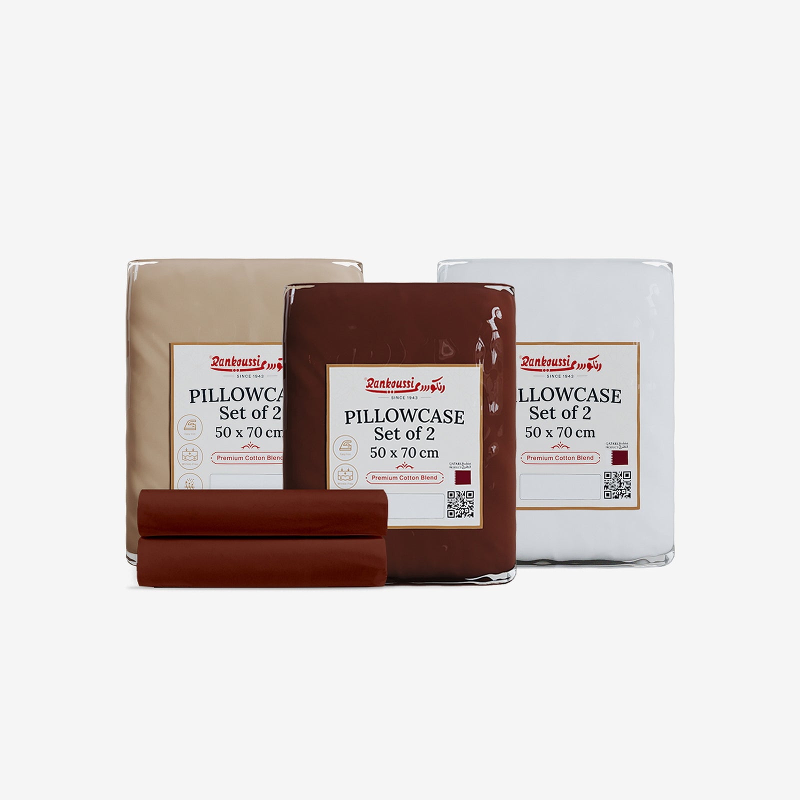 GETIT.QA- Qatar’s Best Online Shopping Website offers RANKOUSSI PILLOW CASE, 50X70 CM, 2 PCS, ASSORTED at the lowest price in Qatar. Free Shipping & COD Available!