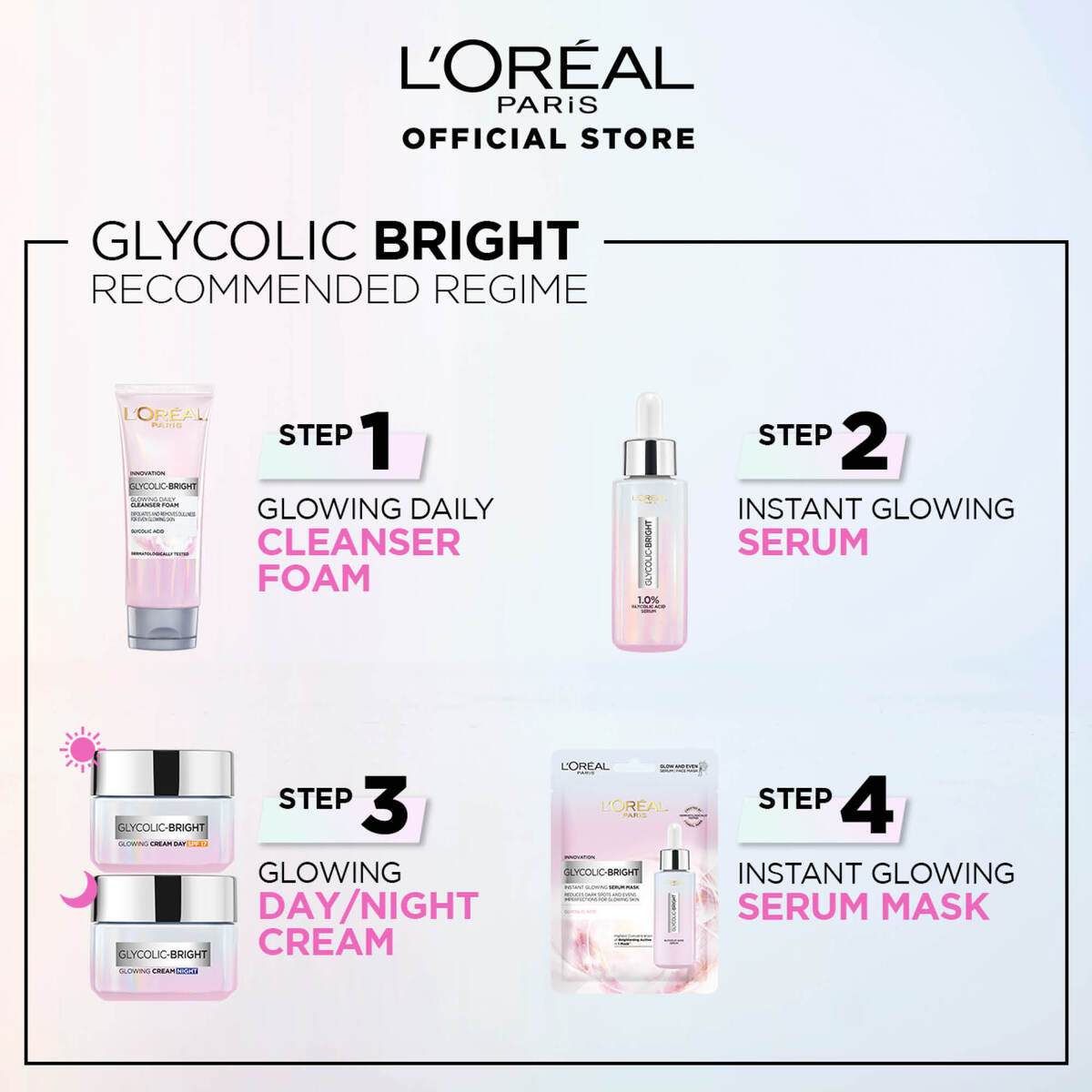 GETIT.QA- Qatar’s Best Online Shopping Website offers L'OREAL PARIS GLYCOLIC BRIGHT GLOW SERUM 30 ML at the lowest price in Qatar. Free Shipping & COD Available!