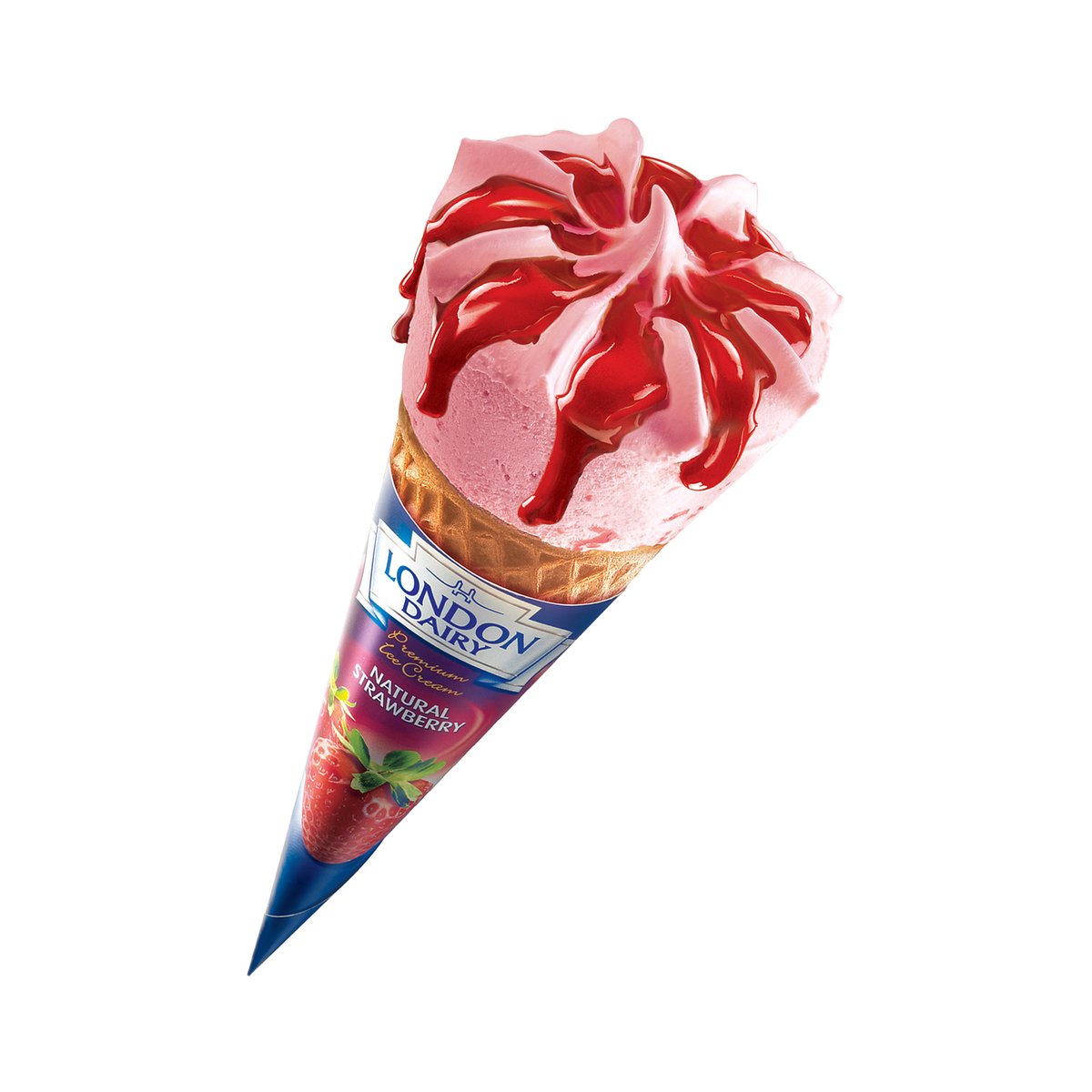 GETIT.QA- Qatar’s Best Online Shopping Website offers LONDON DAIRY STRAWBERRY ICE CREAM CONE 120 ML at the lowest price in Qatar. Free Shipping & COD Available!