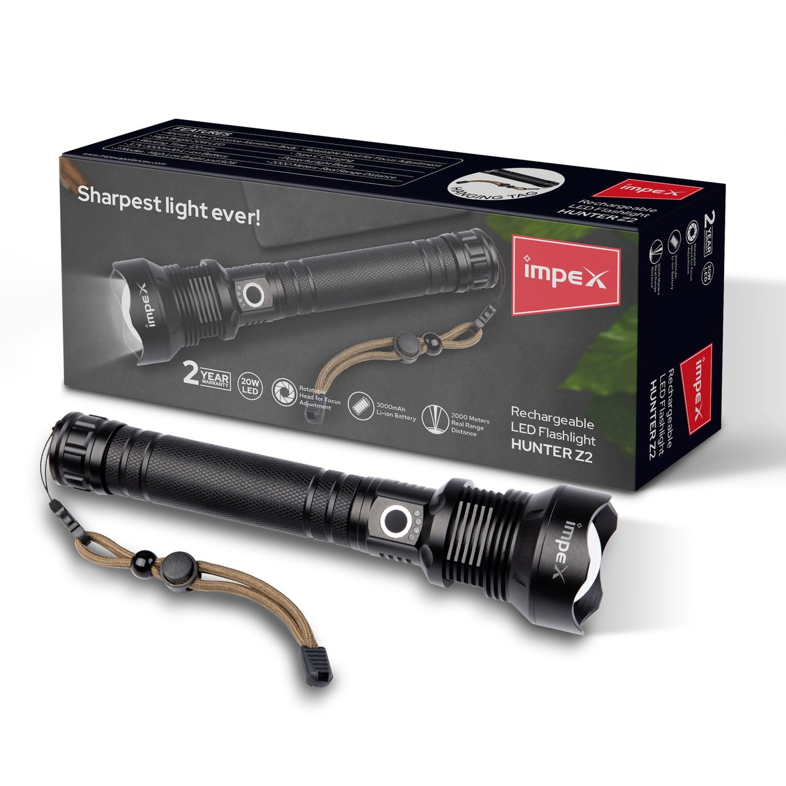 GETIT.QA- Qatar’s Best Online Shopping Website offers IMPEX RECHARGEABLE LED FLASHLIGHT, BLACK, HUNTER Z2 at the lowest price in Qatar. Free Shipping & COD Available!