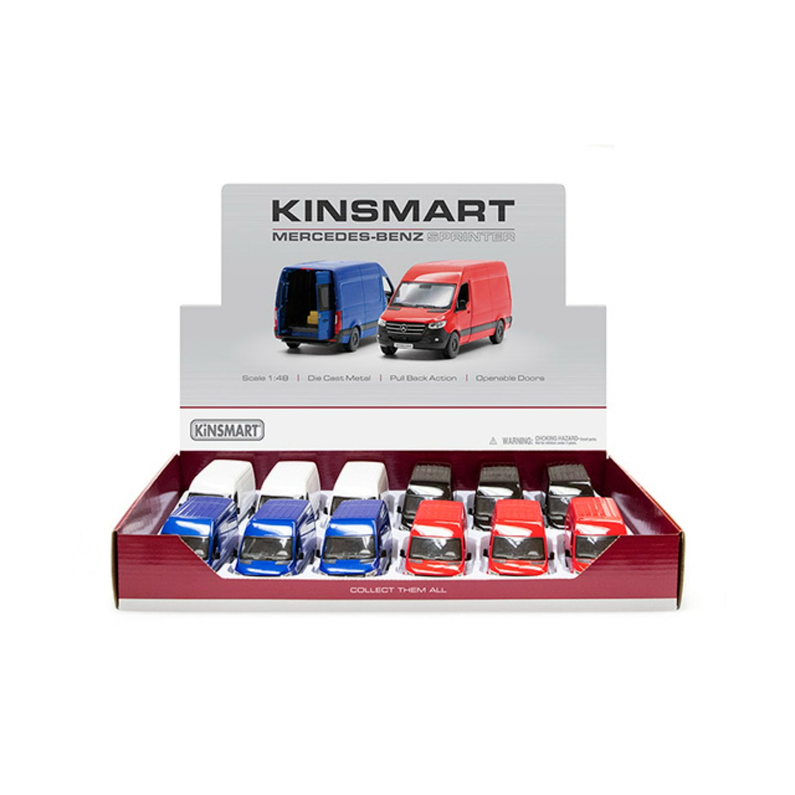 GETIT.QA- Qatar’s Best Online Shopping Website offers KINSMART MERCEDES BENZ SPRINTER DIE-CAST METAL CAR, 1:48 SCALE, 1 PC, ASSORTED, KT5426D at the lowest price in Qatar. Free Shipping & COD Available!