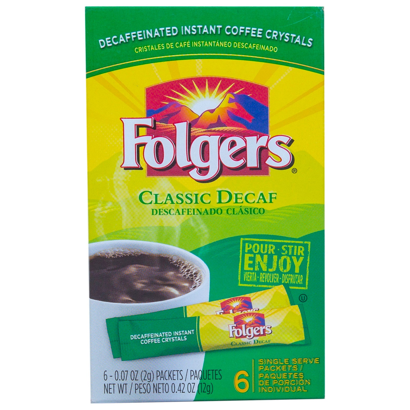 GETIT.QA- Qatar’s Best Online Shopping Website offers FOLGERS COFFEE CLASSIC DECAF 12 G at the lowest price in Qatar. Free Shipping & COD Available!