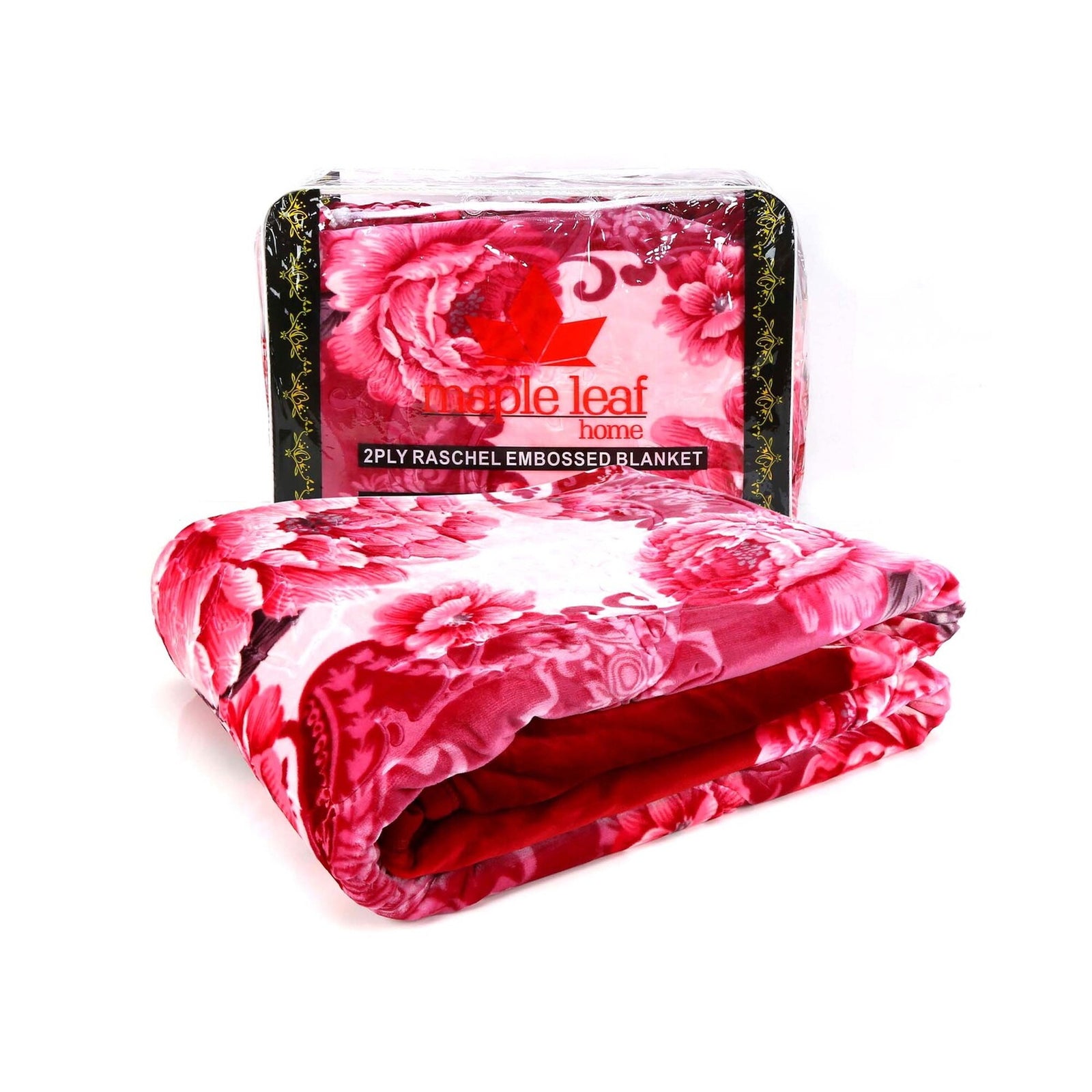 GETIT.QA- Qatar’s Best Online Shopping Website offers MAPLE LEAF BLANKET EMBOSSED 200X240CM 4.5KG 2PLAY ASSORTED at the lowest price in Qatar. Free Shipping & COD Available!