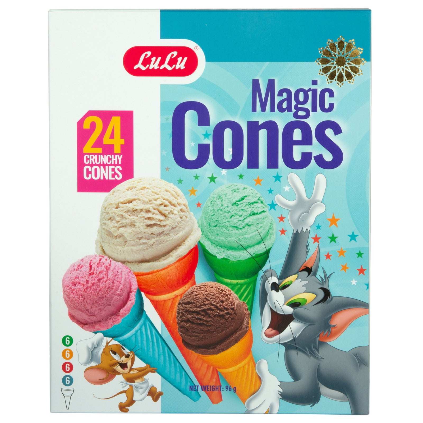 GETIT.QA- Qatar’s Best Online Shopping Website offers LULU CRUNCHY MAGIC CONES 24 PCS 96 G at the lowest price in Qatar. Free Shipping & COD Available!
