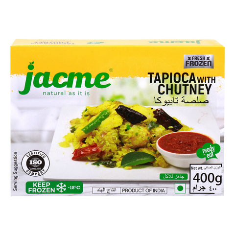 GETIT.QA- Qatar’s Best Online Shopping Website offers JACME TAPIOCA W/CHUTNEY 400G at the lowest price in Qatar. Free Shipping & COD Available!