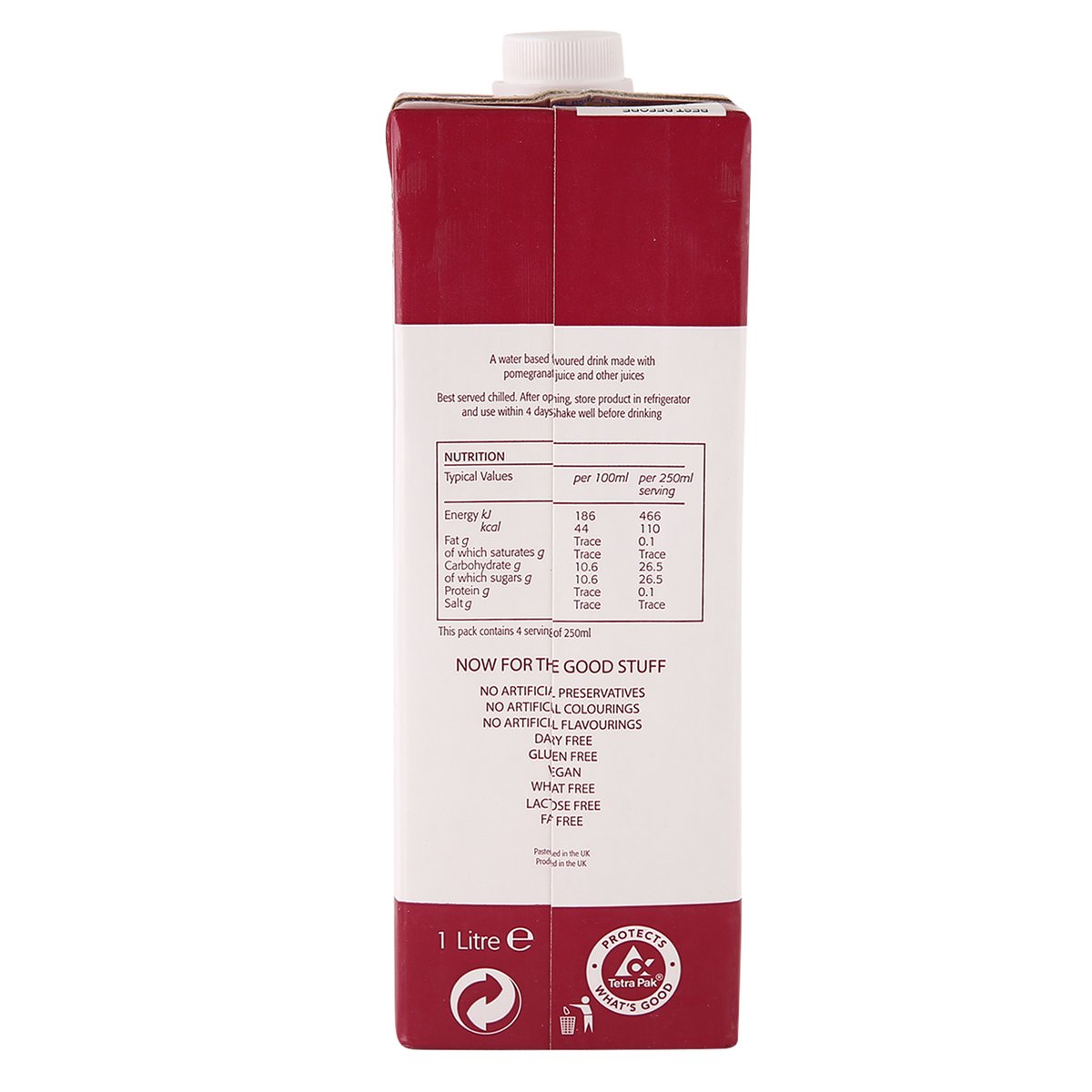 GETIT.QA- Qatar’s Best Online Shopping Website offers THE BERRY COMPANY POMEGRANATE JUICE DRINK 1 LITRE at the lowest price in Qatar. Free Shipping & COD Available!