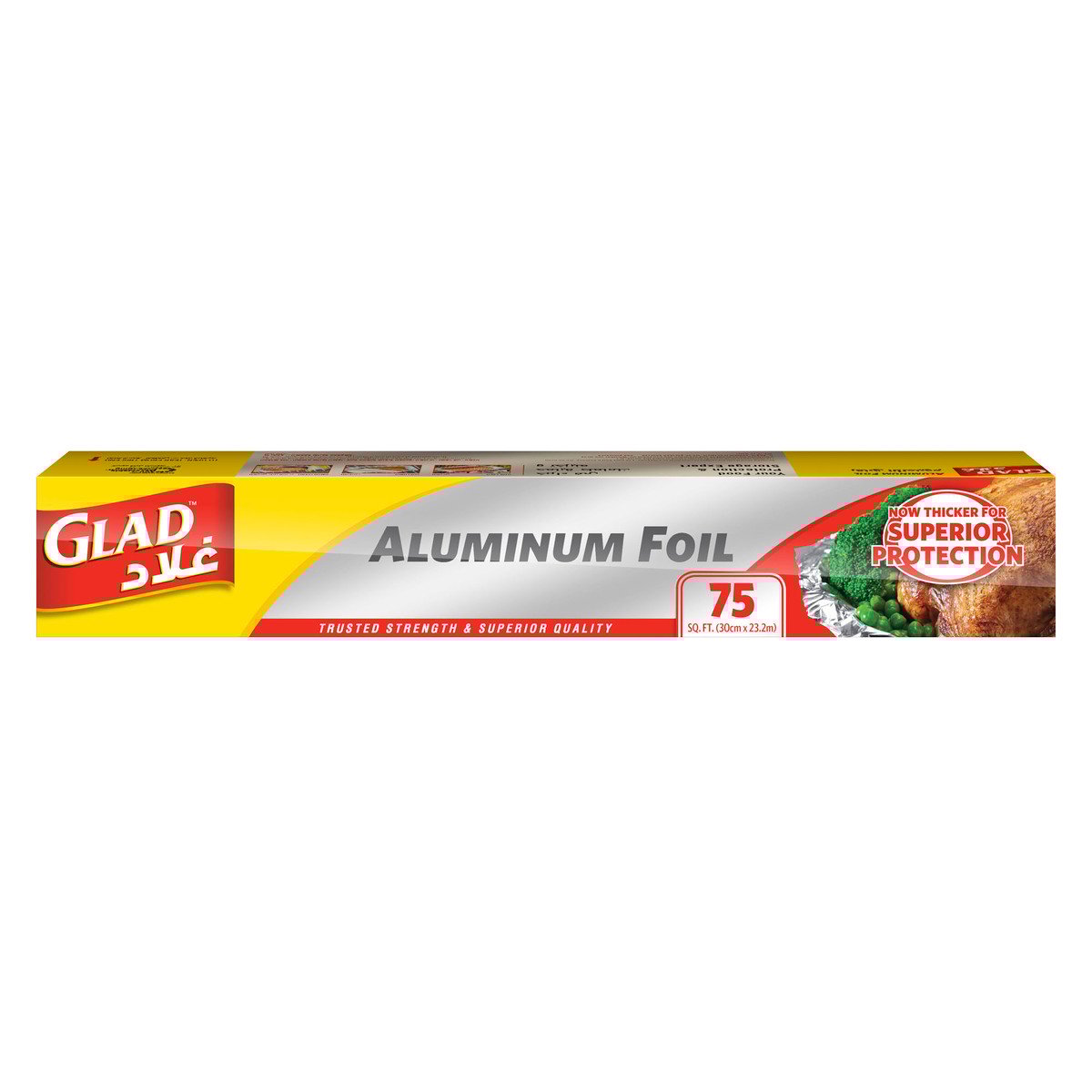 GETIT.QA- Qatar’s Best Online Shopping Website offers GLAD ALUMINUM FOIL SIZE 30CM X 23.2M 75 SQ. FT. 1PC at the lowest price in Qatar. Free Shipping & COD Available!