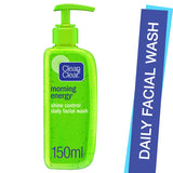 GETIT.QA- Qatar’s Best Online Shopping Website offers CLEAN & CLEAR DAILY FACIAL WASH MORNING ENERGY SHINE CONTROL 150 ML at the lowest price in Qatar. Free Shipping & COD Available!