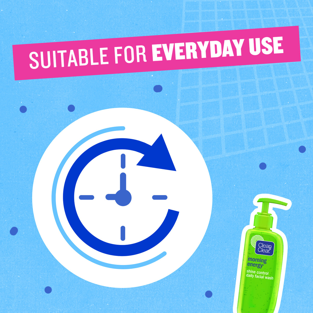 GETIT.QA- Qatar’s Best Online Shopping Website offers CLEAN & CLEAR DAILY FACIAL WASH MORNING ENERGY SHINE CONTROL 150 ML at the lowest price in Qatar. Free Shipping & COD Available!
