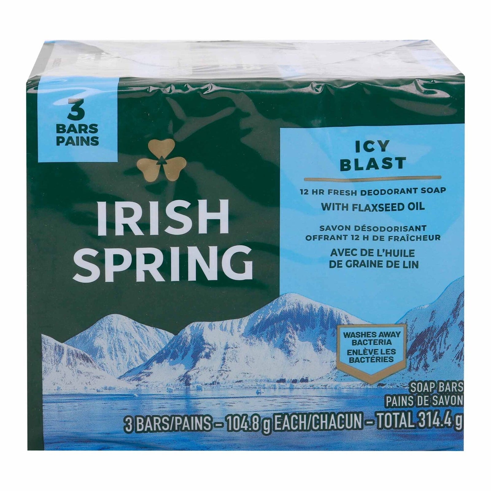GETIT.QA- Qatar’s Best Online Shopping Website offers IRISH SPRING SOAP BARS ICY BLAST 3 PCS 314.4 G at the lowest price in Qatar. Free Shipping & COD Available!