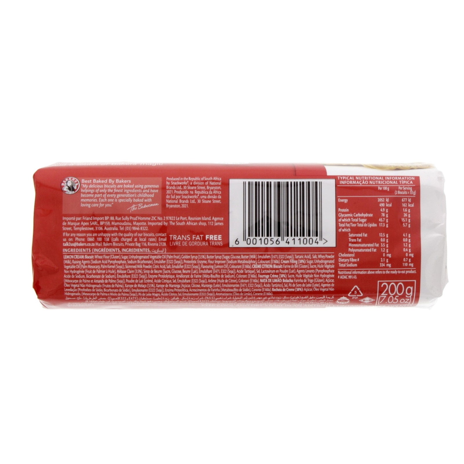 GETIT.QA- Qatar’s Best Online Shopping Website offers BAKERS RED LABEL LEMON CREAM BISCUIT 200 G at the lowest price in Qatar. Free Shipping & COD Available!