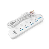 GETIT.QA- Qatar’s Best Online Shopping Website offers IKON 4 WAY POWER EXTENSION SOCKET WITH 2 USB-A AND 1 USB-C PORTS, 3 MTR at the lowest price in Qatar. Free Shipping & COD Available!