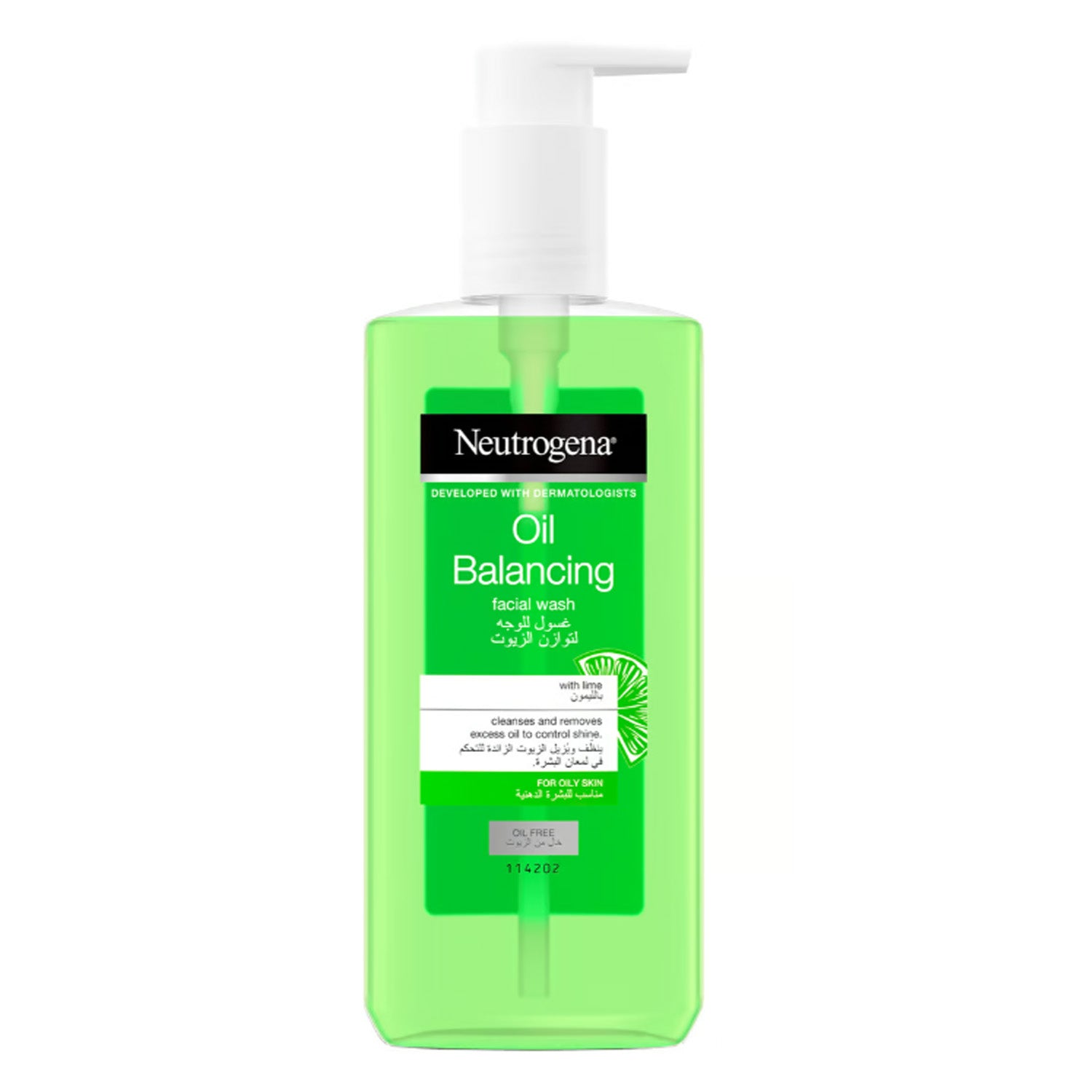 Neutrogena Oil Balancing Facial Wash with Lime For Oily Skin 200 ml - GETIT.QA