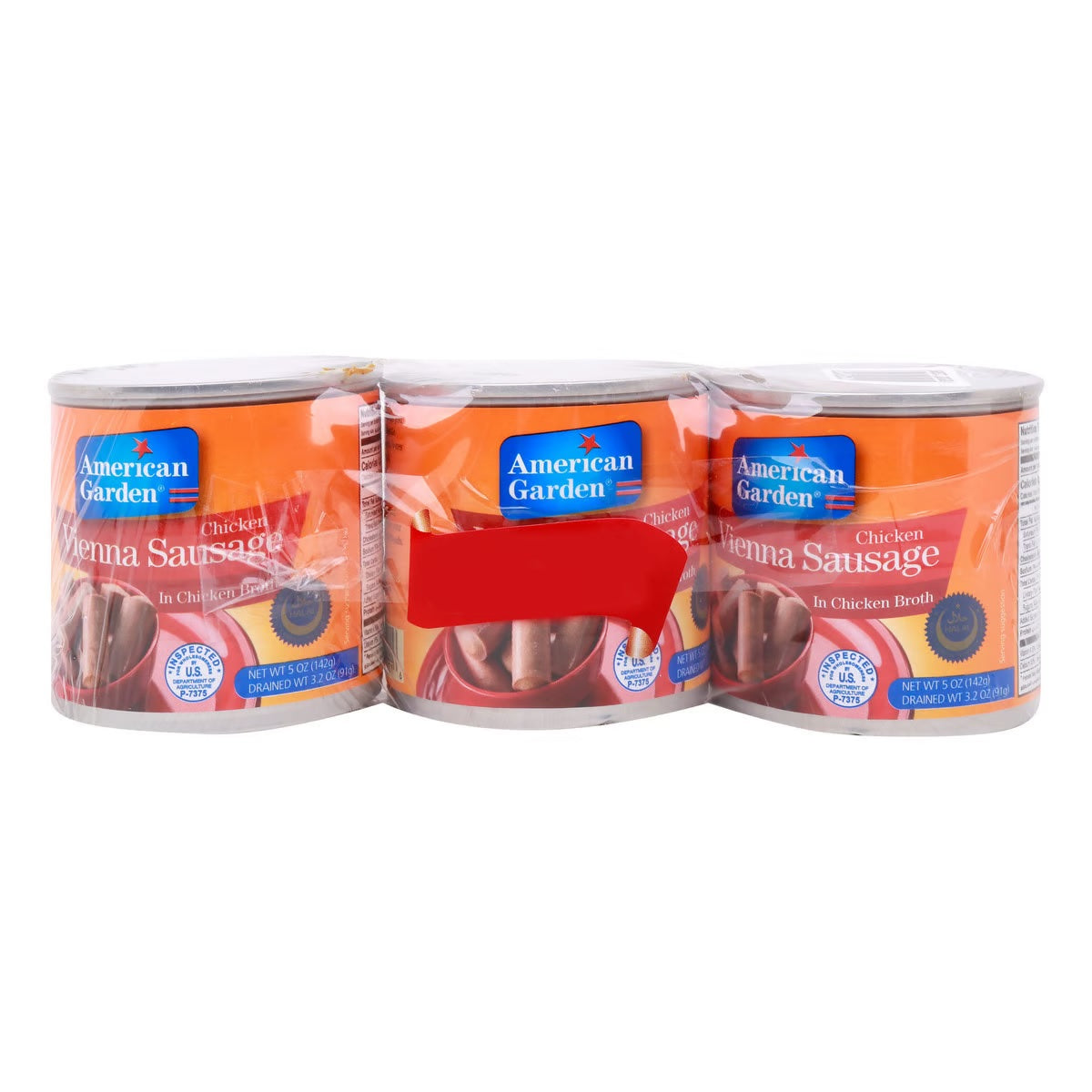 GETIT.QA- Qatar’s Best Online Shopping Website offers AMERICAN GARDEN CHICKEN VIENNA SAUSAGE-- 3 X 142 G at the lowest price in Qatar. Free Shipping & COD Available!