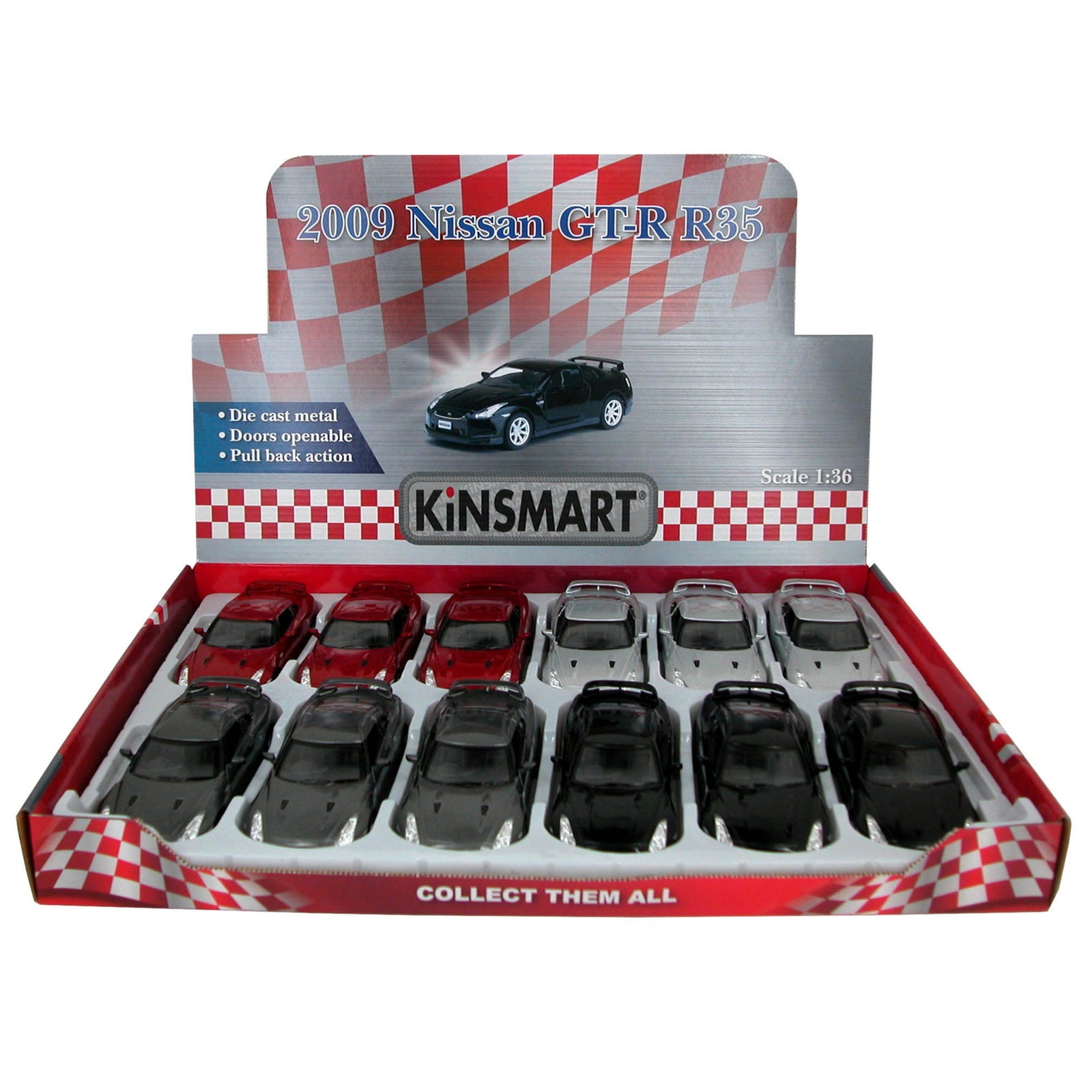GETIT.QA- Qatar’s Best Online Shopping Website offers KINSMART 2009 NISSAN GT-R R35 DIE-CAST METAL CAR, 1:36 SCALE, 1 PC, ASSORTED, KT5340D at the lowest price in Qatar. Free Shipping & COD Available!