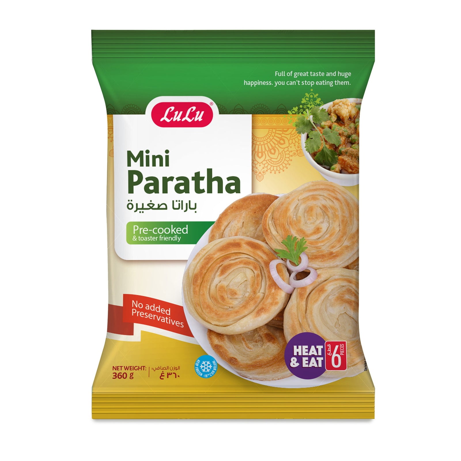 GETIT.QA- Qatar’s Best Online Shopping Website offers LULU MINI PARATHA 360 G at the lowest price in Qatar. Free Shipping & COD Available!
