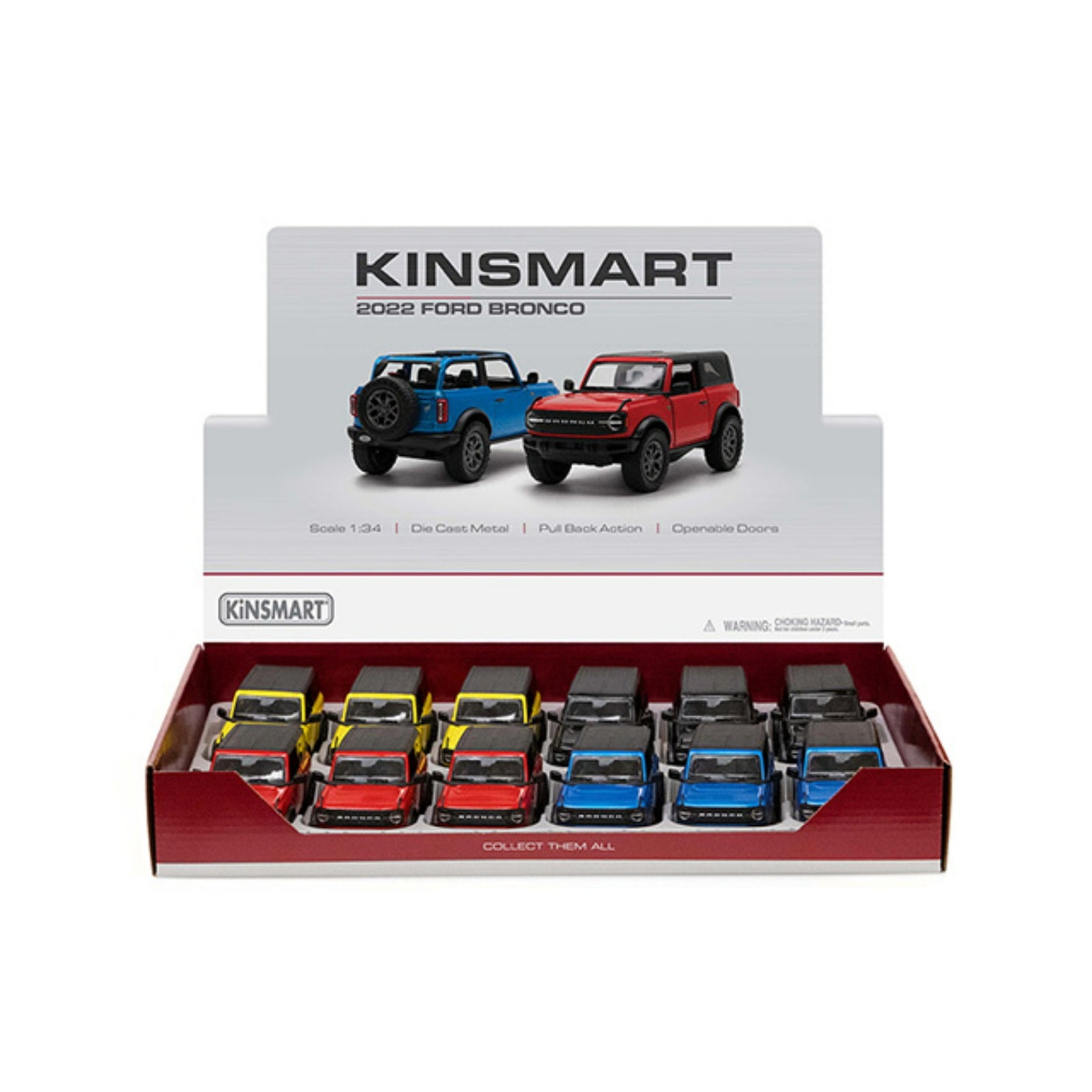 GETIT.QA- Qatar’s Best Online Shopping Website offers KINSMART 2022 FORD BRONCO HARD TOP DIE-CAST METAL CAR, 1:34 SCALE, 1 PC, ASSORTED, KT5438DB at the lowest price in Qatar. Free Shipping & COD Available!