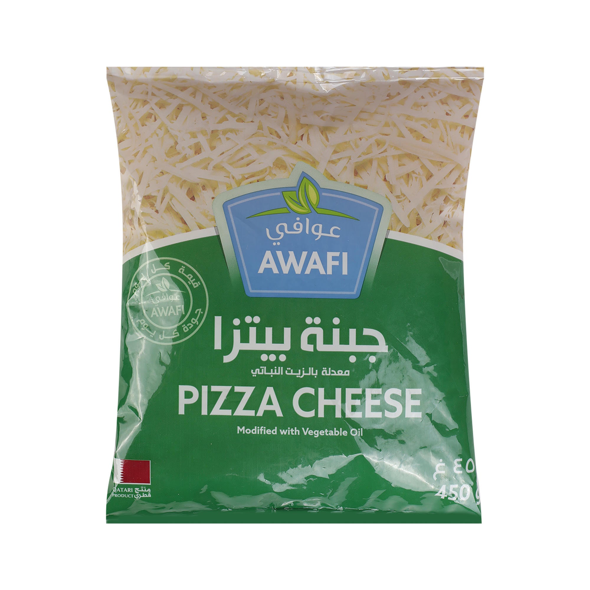 Awafi Shredded Mozzarella Pizza Cheese 450g - GETIT.QA