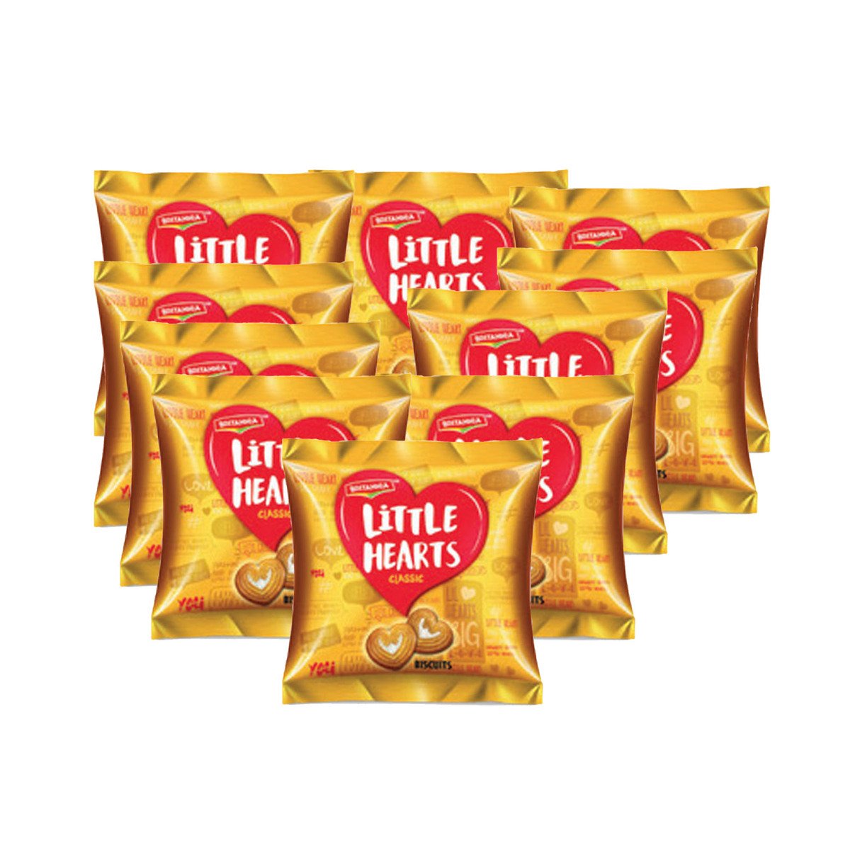 Britannia Little Hearts Biscuits 10 x 50.5g - GETIT.QA
