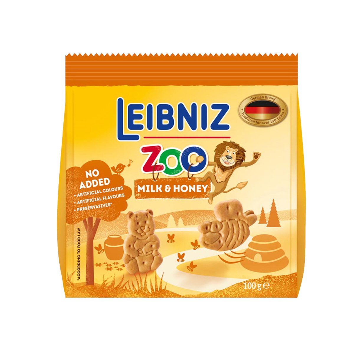 Bahlsen Leibniz Zoo Biscuits With Milk & Honey 100g - GETIT.QA