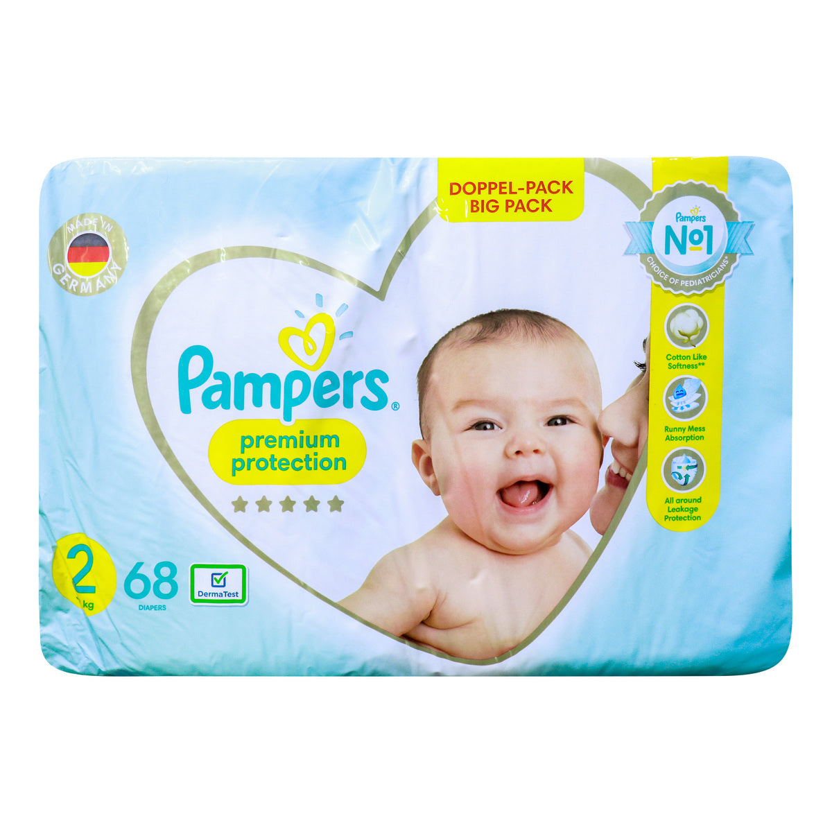 GETIT.QA- Qatar’s Best Online Shopping Website offers PAMPERS PREMIUM DIAPER SIZE 2-- 3-8KG BIG PACK 68 PCS at the lowest price in Qatar. Free Shipping & COD Available!