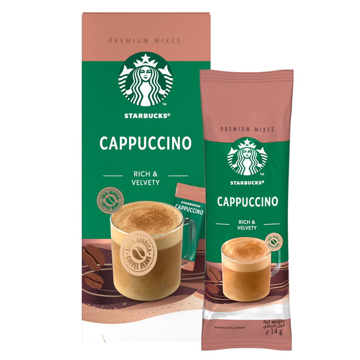 GETIT.QA- Qatar’s Best Online Shopping Website offers STARBUCKS CAPPUCCINO RICH & VELVETY PREMIUM INSTANT COFFEE MIX 14 G at the lowest price in Qatar. Free Shipping & COD Available!