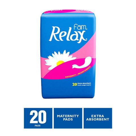 GETIT.QA- Qatar’s Best Online Shopping Website offers Fam Relax Maternity Sanitary Pads 20 pcs at lowest price in Qatar. Free Shipping & COD Available!