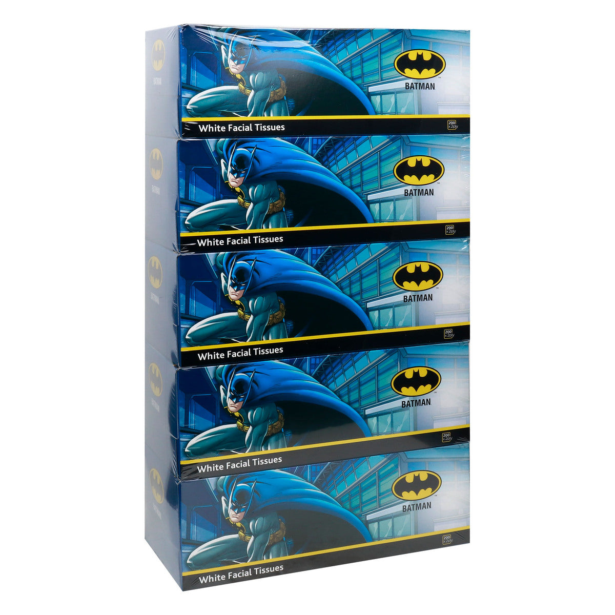 GETIT.QA- Qatar’s Best Online Shopping Website offers Batman White Facial Tissues 2ply 5 x 200 Sheets at lowest price in Qatar. Free Shipping & COD Available!
