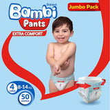 GETIT.QA- Qatar’s Best Online Shopping Website offers SANITA BAMBI BABY DIAPER PANTS SIZE 4 LARGE 8-14 KG 50 PCS at the lowest price in Qatar. Free Shipping & COD Available!