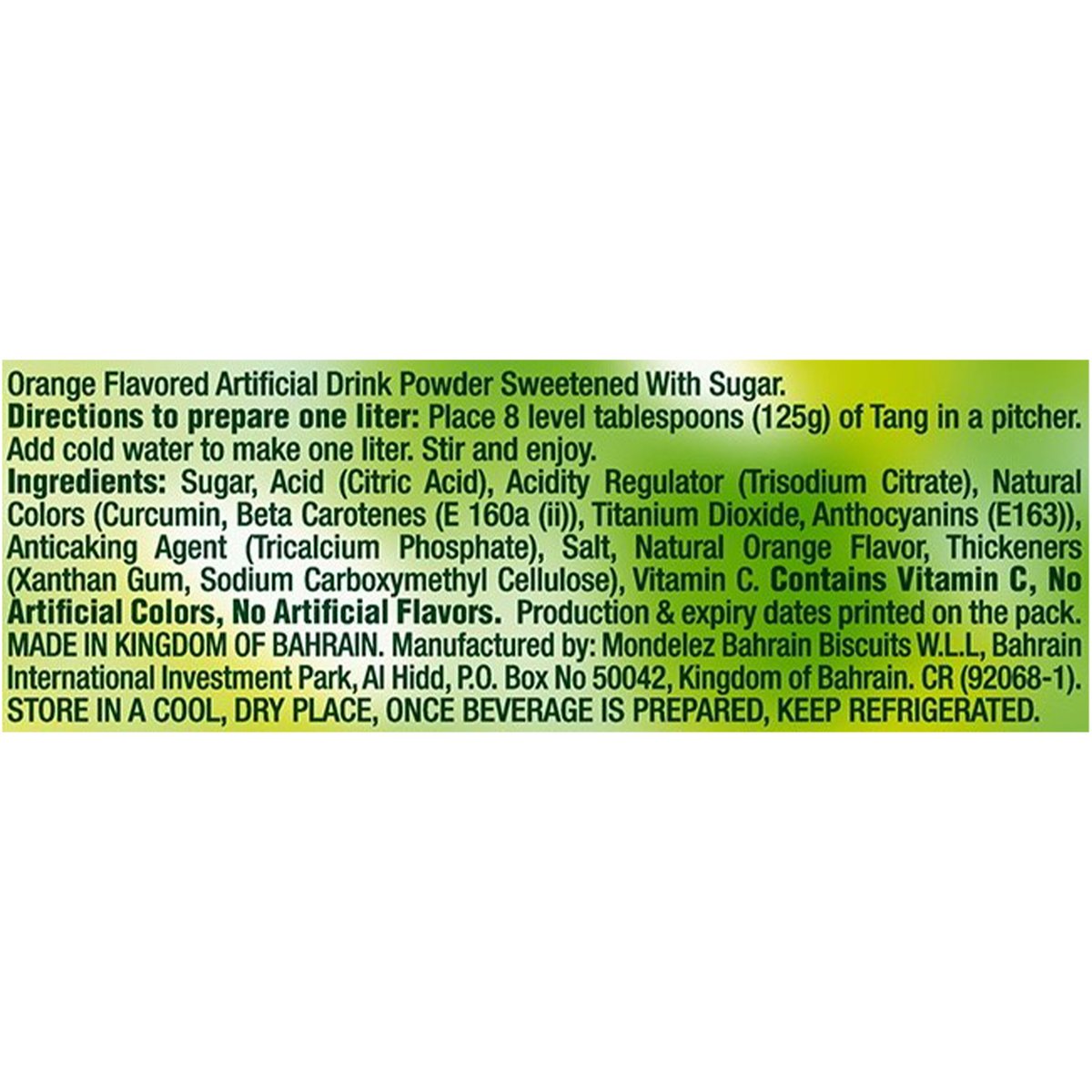 GETIT.QA- Qatar’s Best Online Shopping Website offers TANG ORANGE INSTANT POWDERED DRINK 375 G at the lowest price in Qatar. Free Shipping & COD Available!