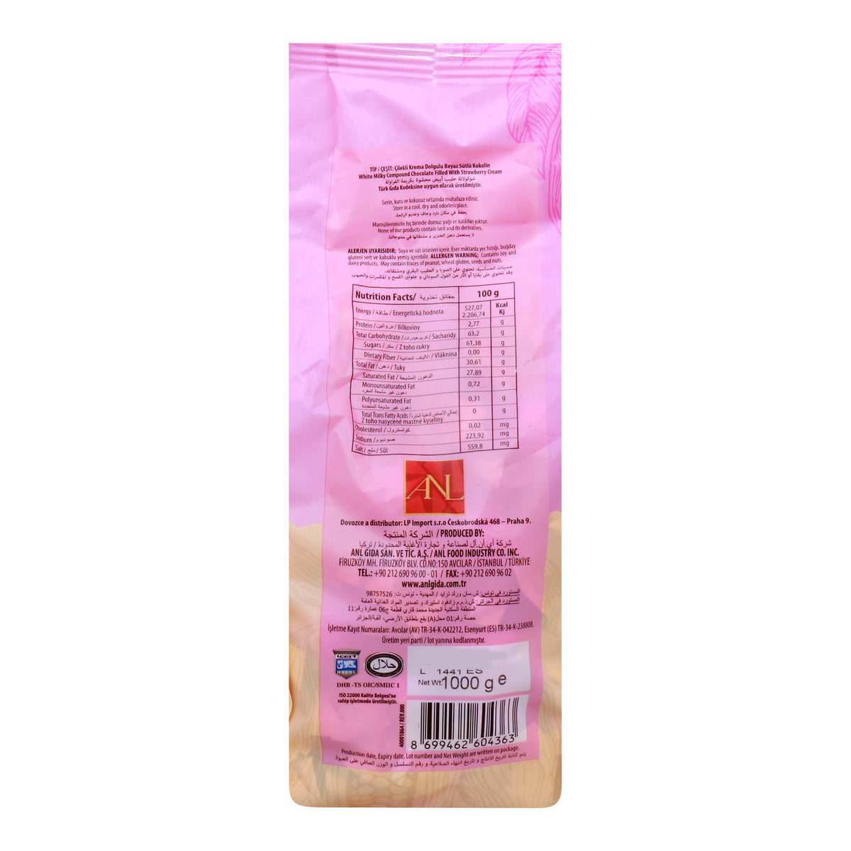 GETIT.QA- Qatar’s Best Online Shopping Website offers ANL LEXUS STRAWBERRY CREAM CHOCOLATE 1 KG at the lowest price in Qatar. Free Shipping & COD Available!