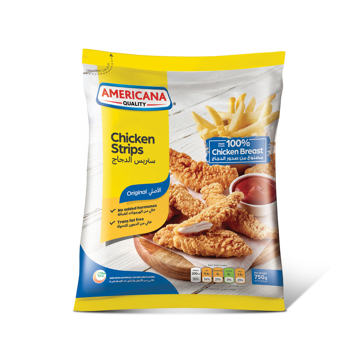GETIT.QA- Qatar’s Best Online Shopping Website offers AMERICANA PLAIN CHICKEN STRIPS 750 G at the lowest price in Qatar. Free Shipping & COD Available!