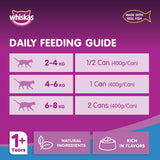 GETIT.QA- Qatar’s Best Online Shopping Website offers WHISKAS SARDINE CAN WET CAT FOOD FOR 1+ YEARS ADULT CATS 400 G at the lowest price in Qatar. Free Shipping & COD Available!