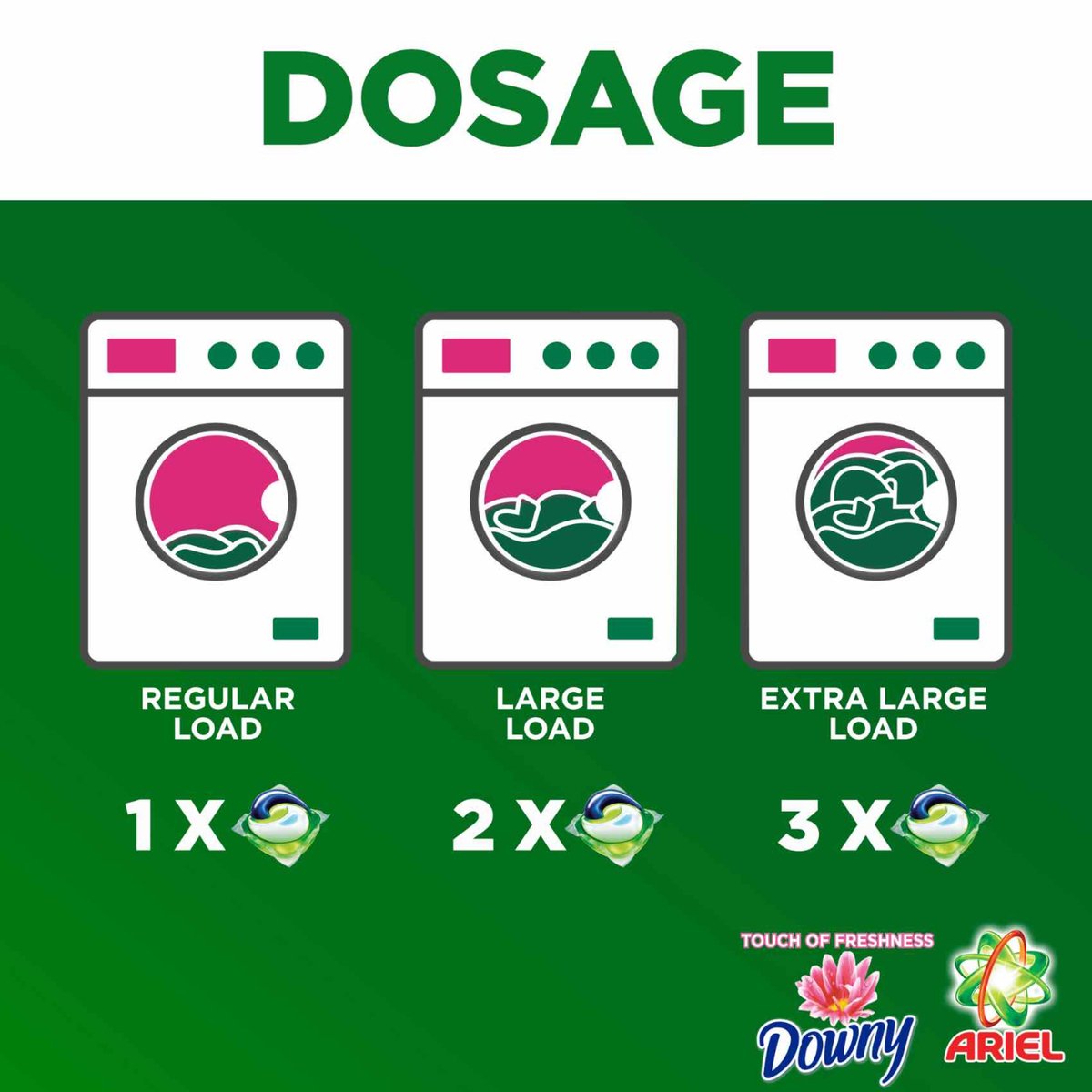 GETIT.QA- Qatar’s Best Online Shopping Website offers ARIEL ALL IN 1 PODS WASHING LIQUID CAPSULES WITH TOUCH OF FRESHNESS DOWNY VALUE PACK 15 PCS at the lowest price in Qatar. Free Shipping & COD Available!
