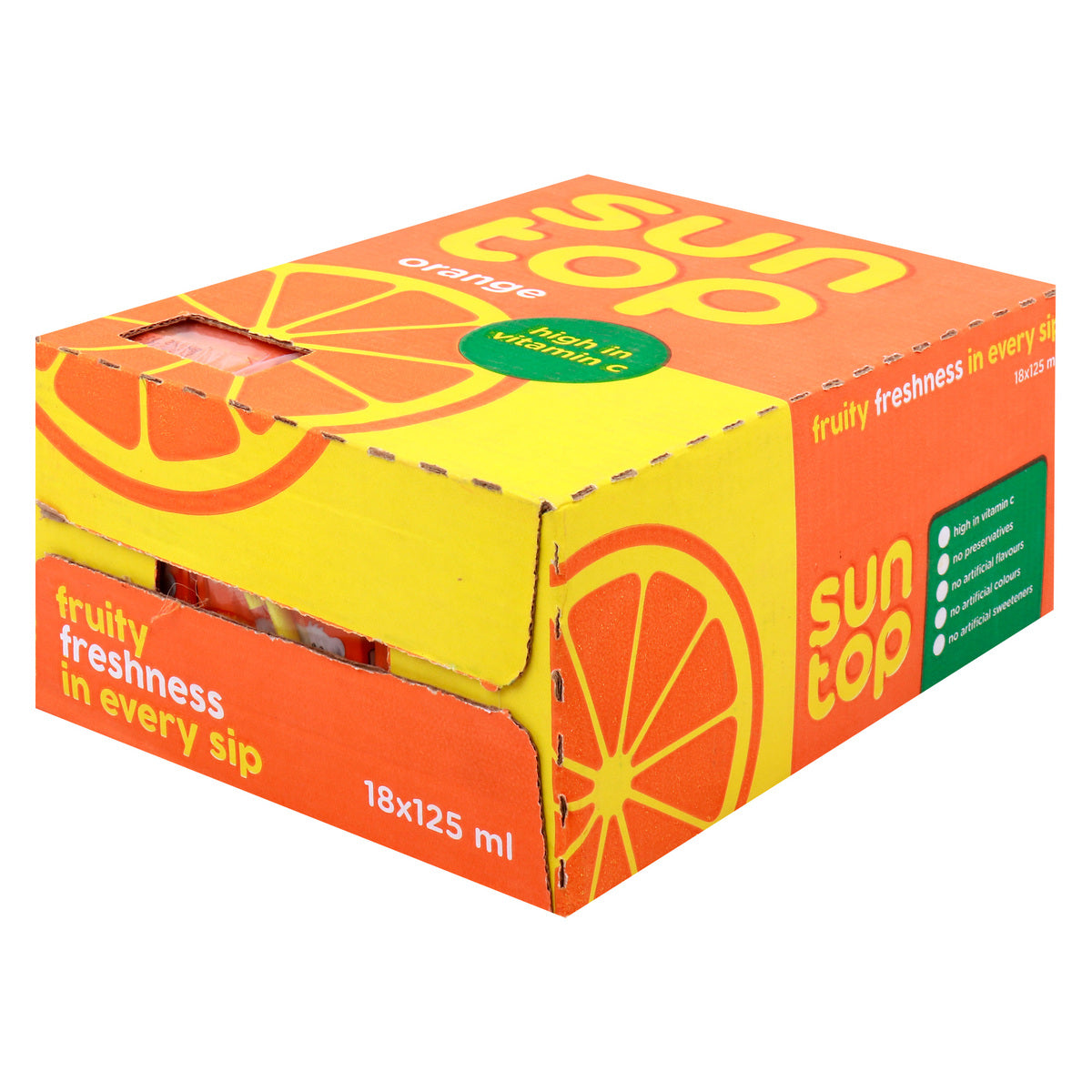 GETIT.QA- Qatar’s Best Online Shopping Website offers SUNTOP ORANGE DRINK-- 125 ML at the lowest price in Qatar. Free Shipping & COD Available!