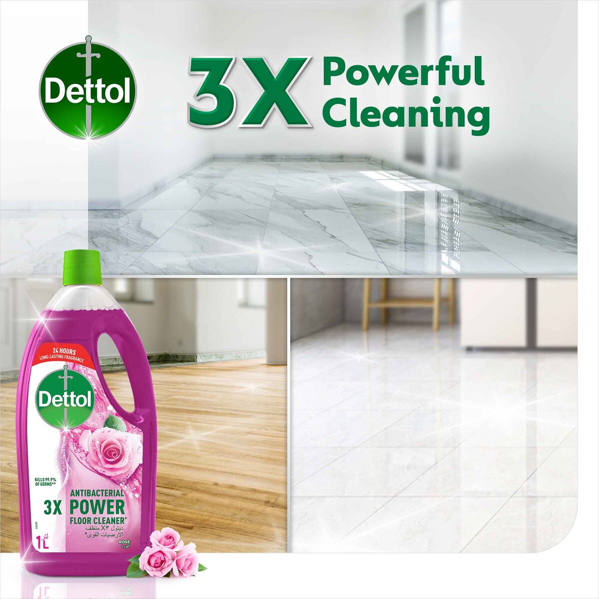 GETIT.QA- Qatar’s Best Online Shopping Website offers DETTOL ANTI-BACTERIAL POWER FLOOR CLEANER ROSE 2 X 1 LITRE at the lowest price in Qatar. Free Shipping & COD Available!
