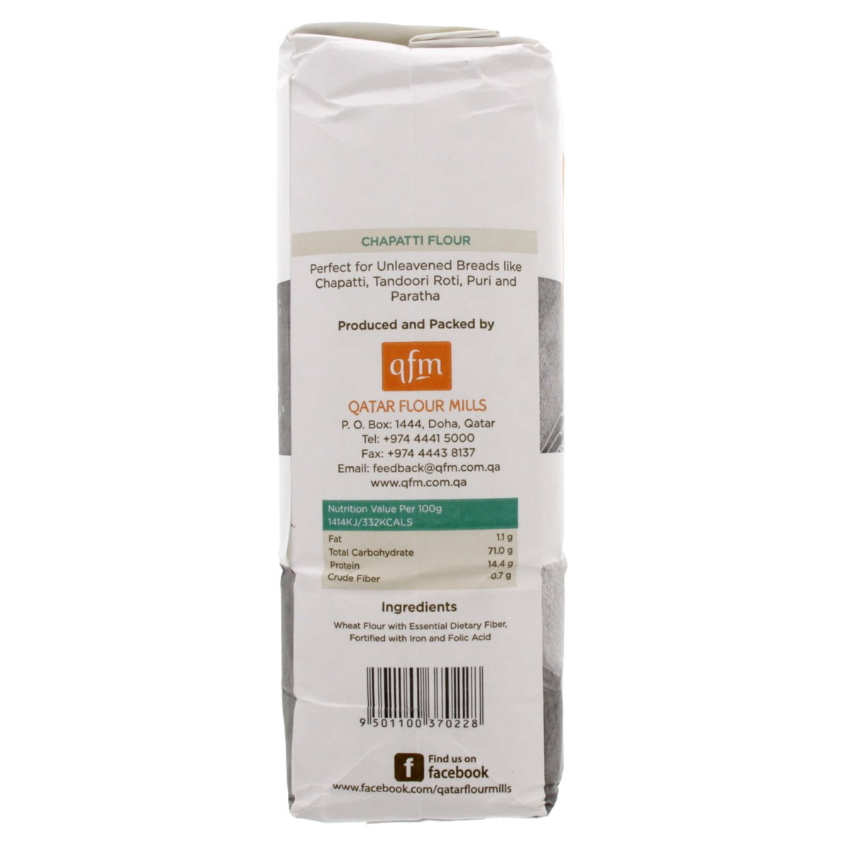 GETIT.QA- Qatar’s Best Online Shopping Website offers QFM CHAPATTI FLOUR NO.2 2 KG at the lowest price in Qatar. Free Shipping & COD Available!