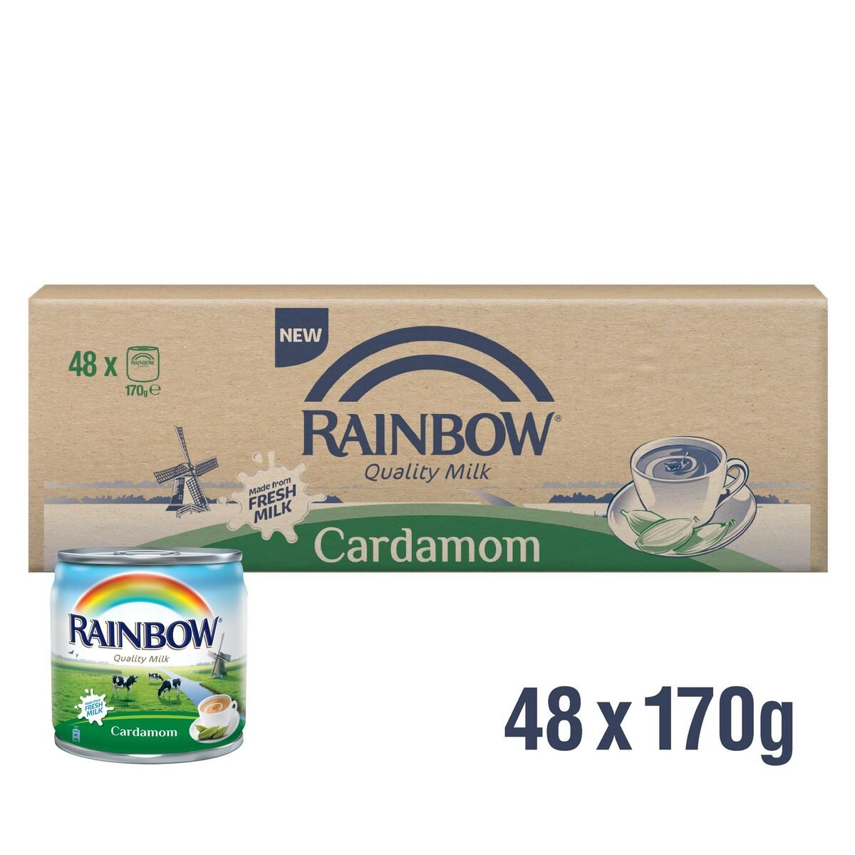 GETIT.QA- Qatar’s Best Online Shopping Website offers RAINBOW CARDAMOM EVAPORATED MILK 170G at the lowest price in Qatar. Free Shipping & COD Available!