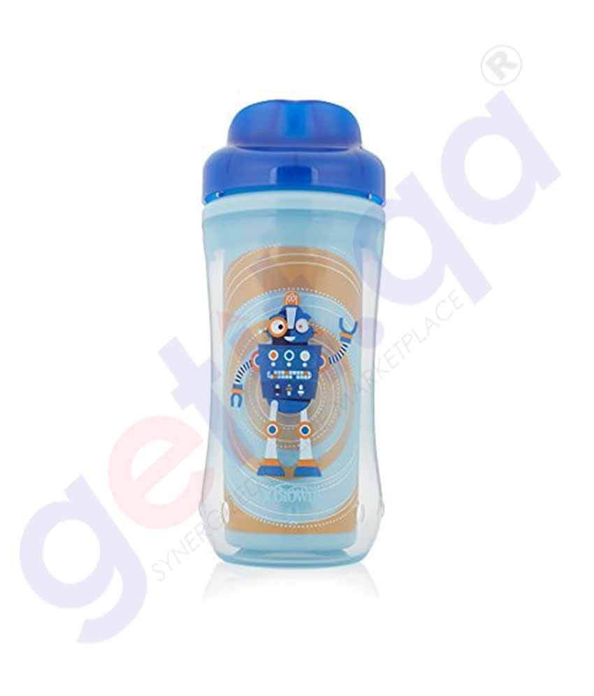 DR.BROWN'S SPOUTLESS INSULATED CUP 10 oz BLUE ROBOT STAGE 4:12M - GETIT.QA