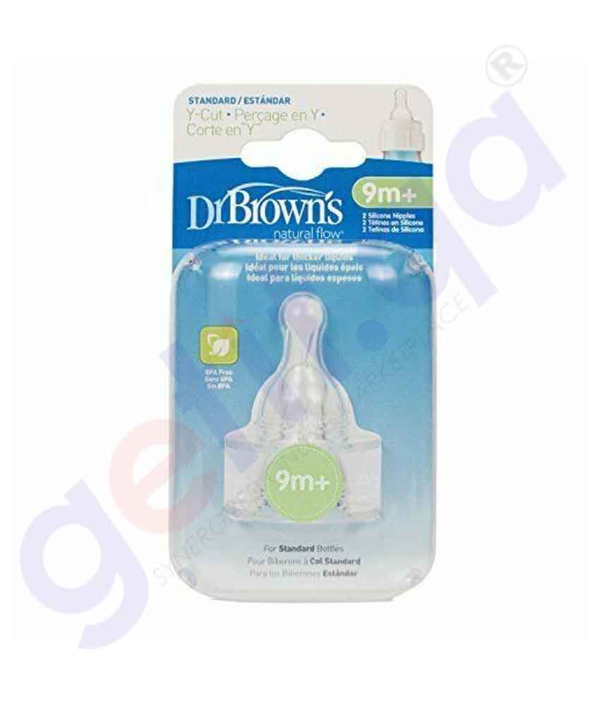 Buy Dr Brown's Y-Cut Silicone Nipple 312-INTL Doha Qatar