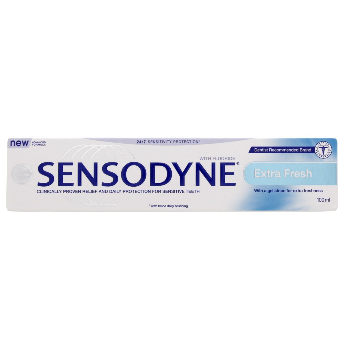 GETIT.QA- Qatar’s Best Online Shopping Website offers SENSODYNE FLUORIDE TOOTHPASTE EXTRA FRESH 100ML at the lowest price in Qatar. Free Shipping & COD Available!