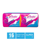 GETIT.QA- Qatar’s Best Online Shopping Website offers PRIVATE NATURAL COTTON FEEL EXTRA THIN SUPER SANITARY 16PCS at the lowest price in Qatar. Free Shipping & COD Available!