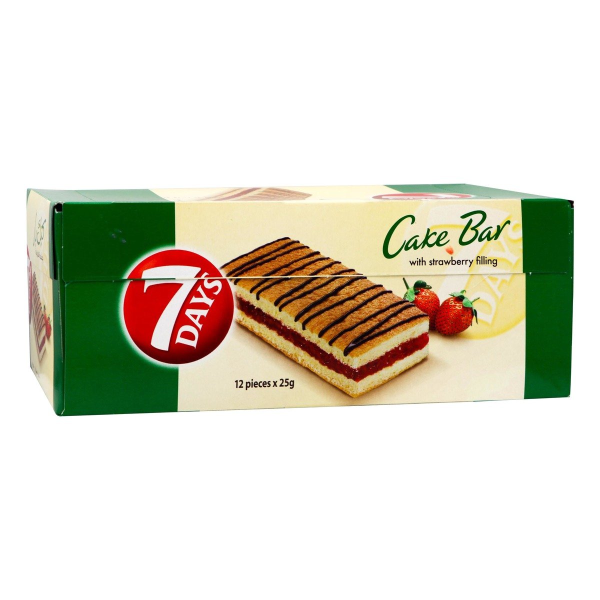 GETIT.QA- Qatar’s Best Online Shopping Website offers 7 DAYS STRAWBERRY FILLING CAKE BAR 12 X 25G at the lowest price in Qatar. Free Shipping & COD Available!