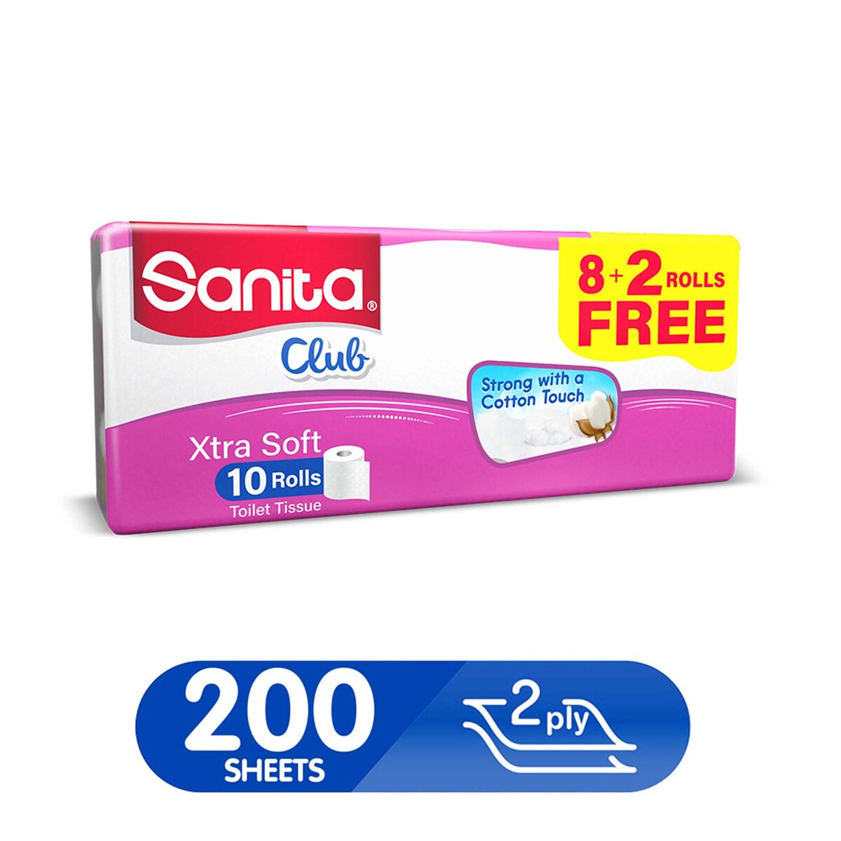 GETIT.QA- Qatar’s Best Online Shopping Website offers SANITA BOUQUET TOILET TISSUE EMBOSSED 2PLY 8+2 ROLLS at the lowest price in Qatar. Free Shipping & COD Available!