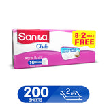 GETIT.QA- Qatar’s Best Online Shopping Website offers SANITA BOUQUET TOILET TISSUE EMBOSSED 2PLY 8+2 ROLLS at the lowest price in Qatar. Free Shipping & COD Available!