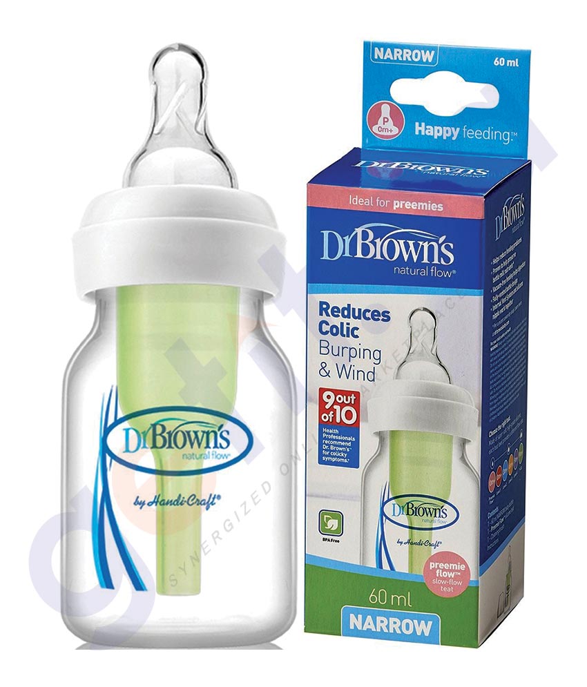 Buy Dr Brown's Glass Narrow Neck Options+ Bottle Doha Qatar